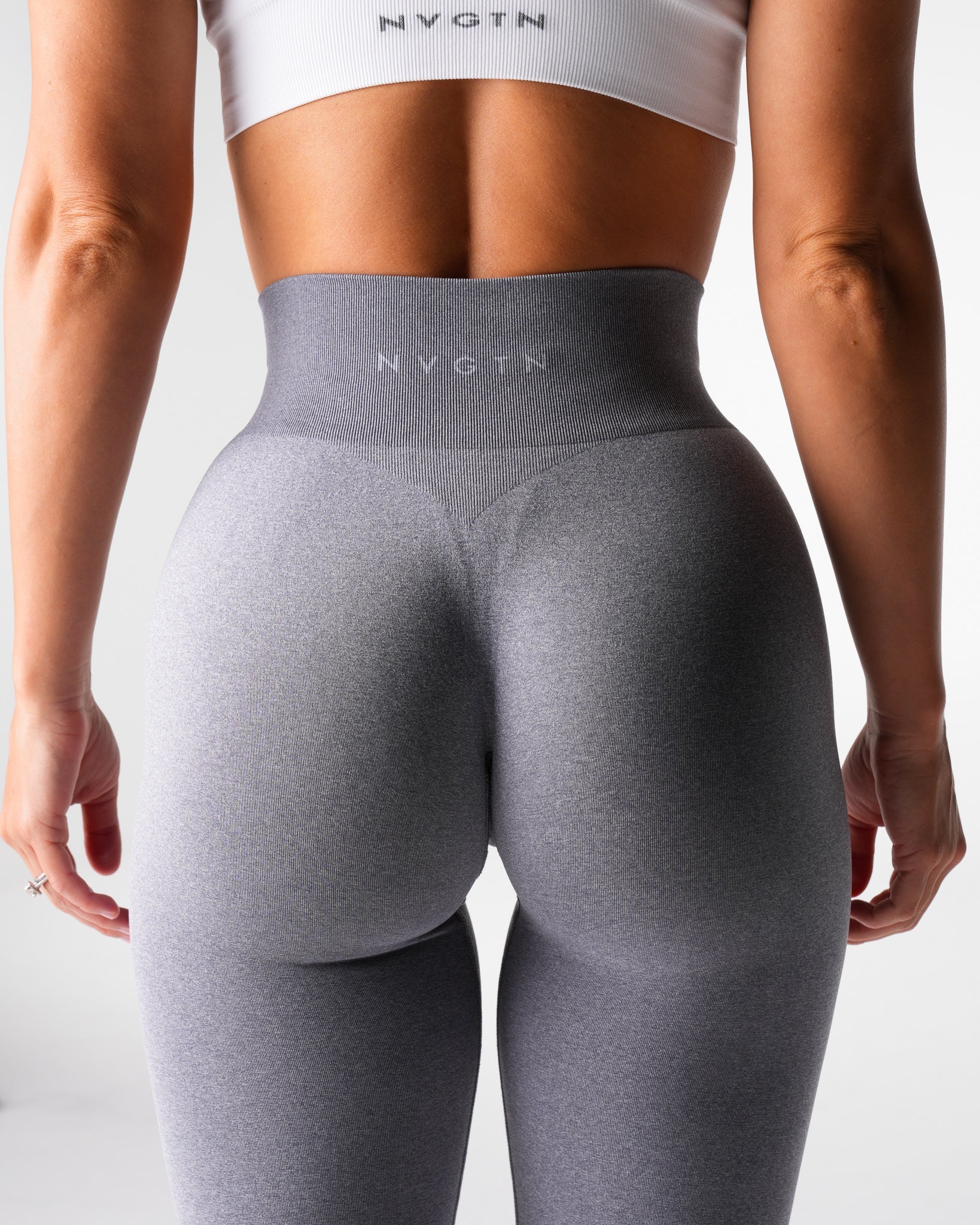 Grey Iconic Seamless Flare Leggings Grey | NVGTN US