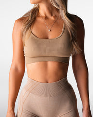 Beige Wander Seamless Bra Beige | NVGTN For Sale