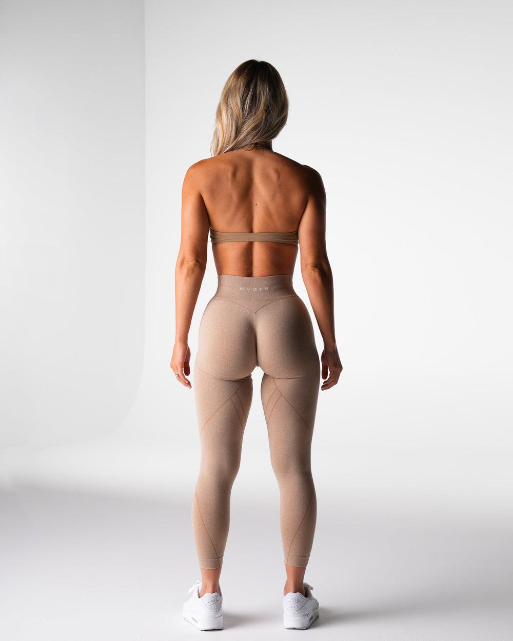 Beige Comeback Seamless Halter Bra Beige | NVGTN Online