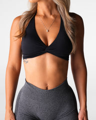 Black Stunner Seamless Halter Bra Black | NVGTN Online