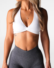 White Stunner Seamless Halter Bra White | NVGTN Sale