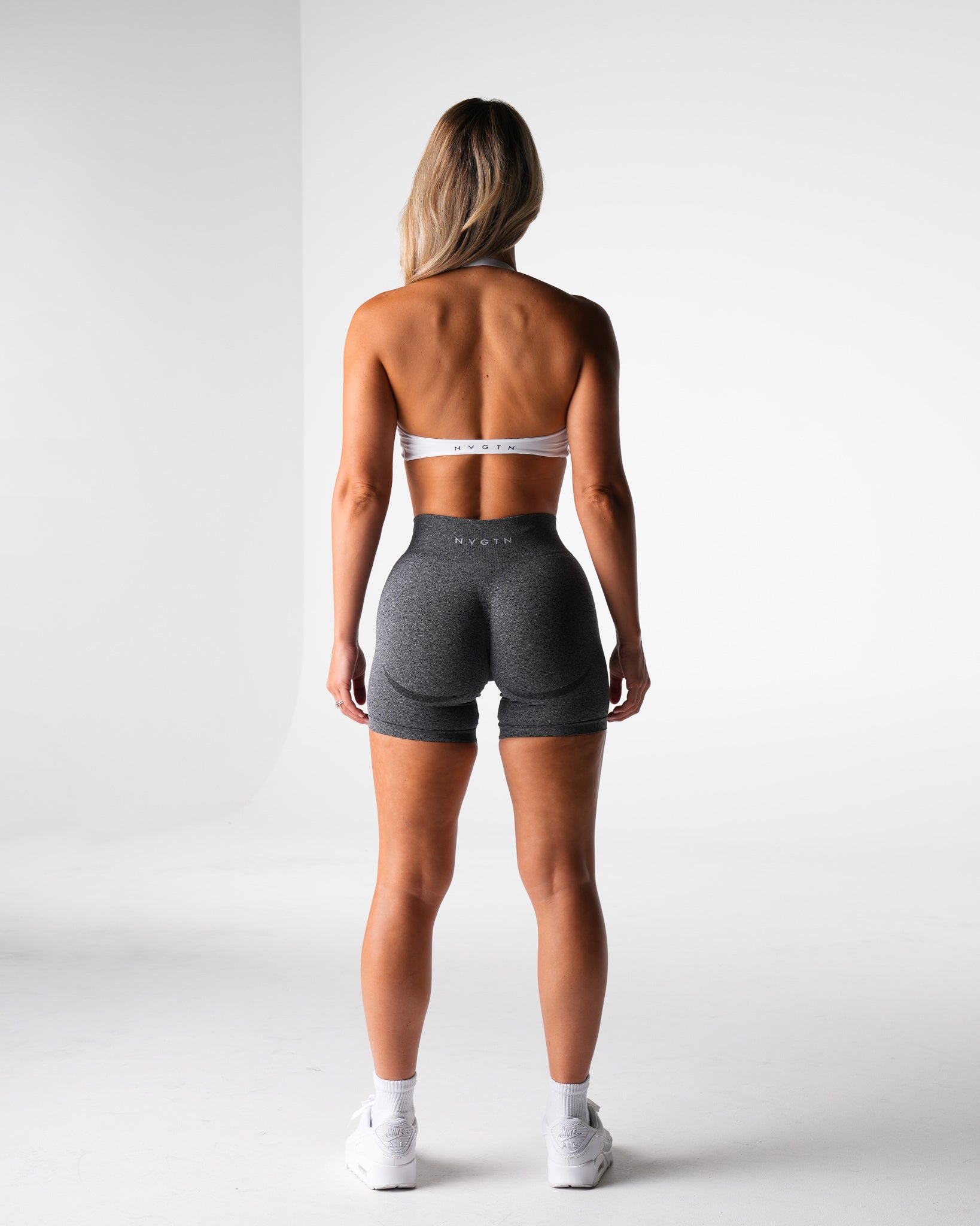 White Stunner Seamless Halter Bra White | NVGTN Sale