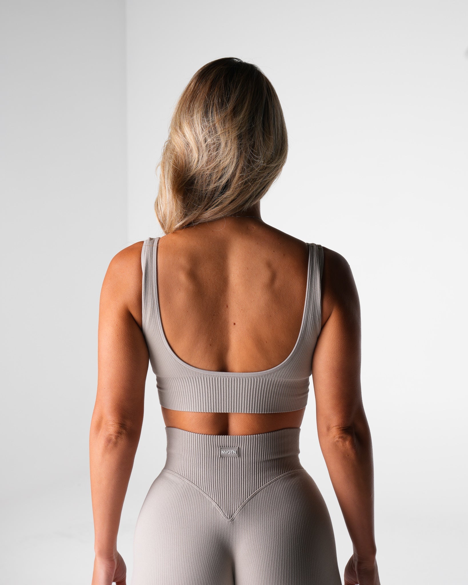 Driftwood Harmony Ribbed Seamless Bra Driftwood | NVGTN Discount