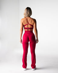 Ruby Red Glimpse Ribbed Seamless Bra Ruby Red | NVGTN For Sale