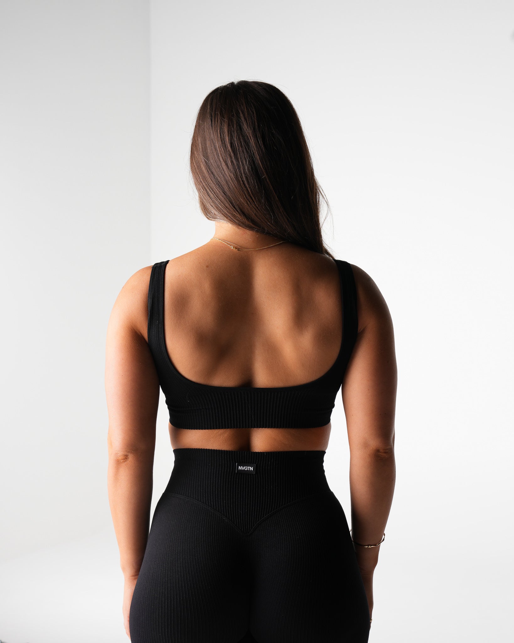 Black Harmony Ribbed Seamless Bra Black | NVGTN Online