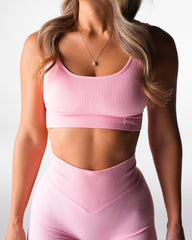 Baby Pink Harmony Ribbed Seamless Bra Baby Pink | NVGTN Outlet